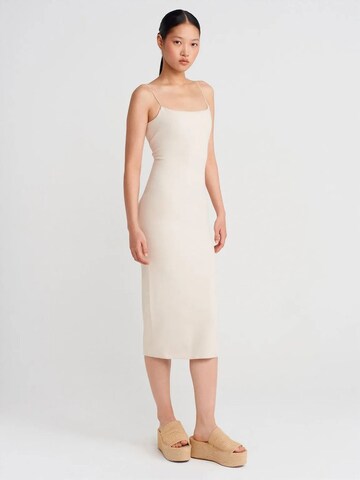 Dilvin Dress in Beige: front