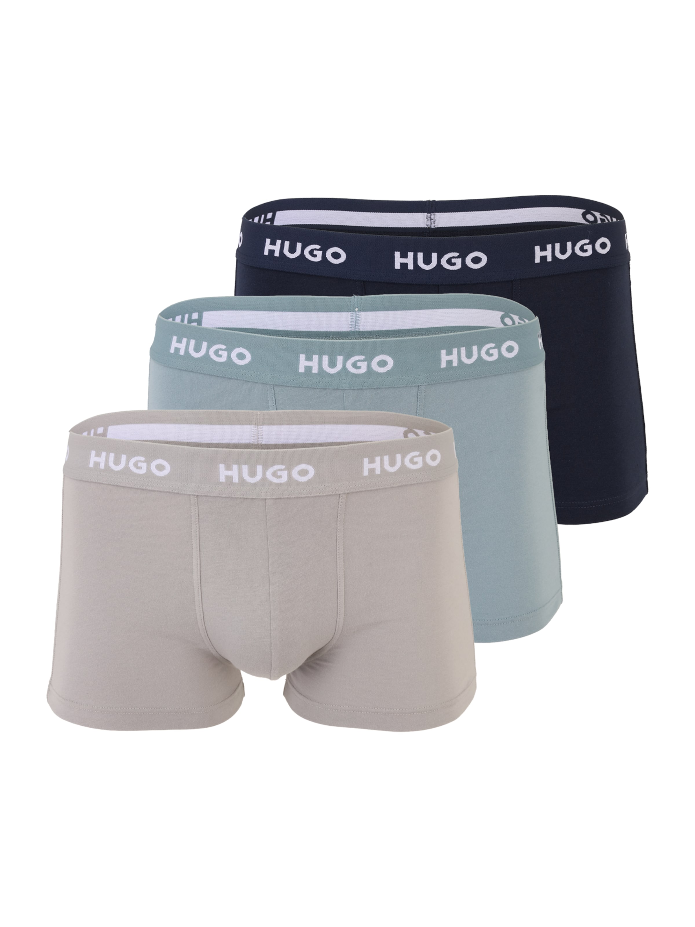 HUGO Boxershorts i nattblå / himmelsblå / greige / vit, Produktvy