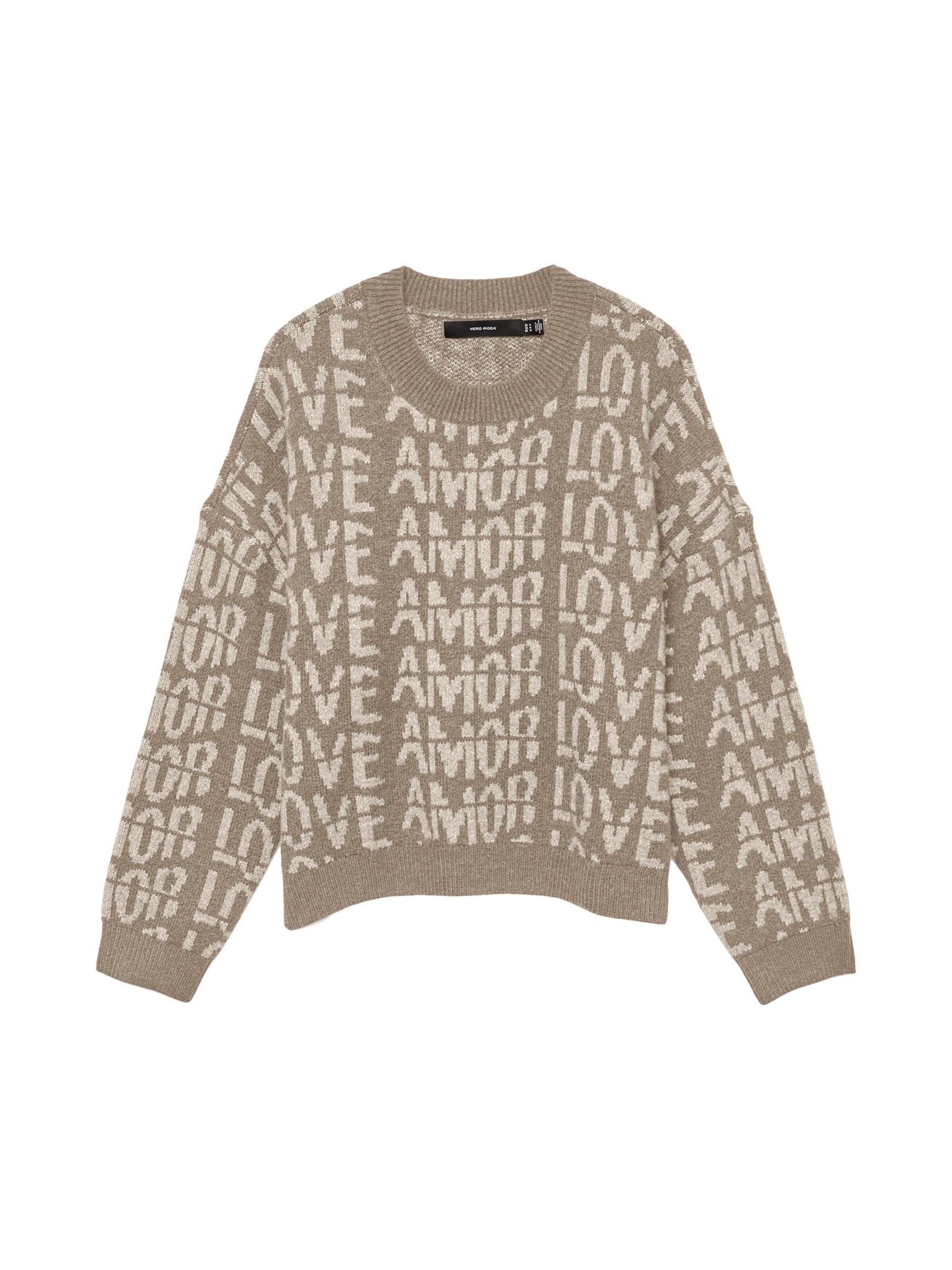 VERO MODA Sweater 'VMLove' in Brown: front