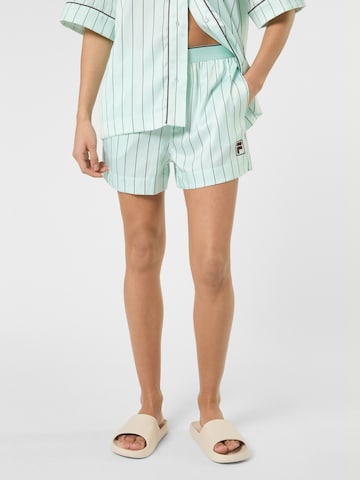 FILA - regular Pantalón 'FIESOLE regular pinstriped satin  shorts' en azul: frente