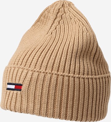 Bonnet Tommy Jeans en beige : devant