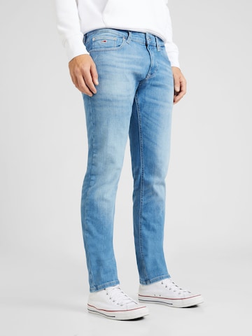 Tommy Jeans - Slimfit Calças de ganga 'SCANTON' em azul: frente