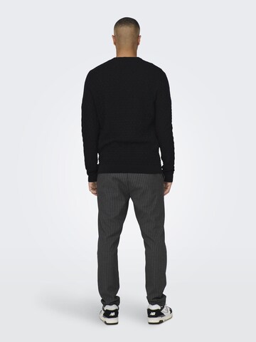 Only & Sons Sweter 'Kalle' w kolorze czarny