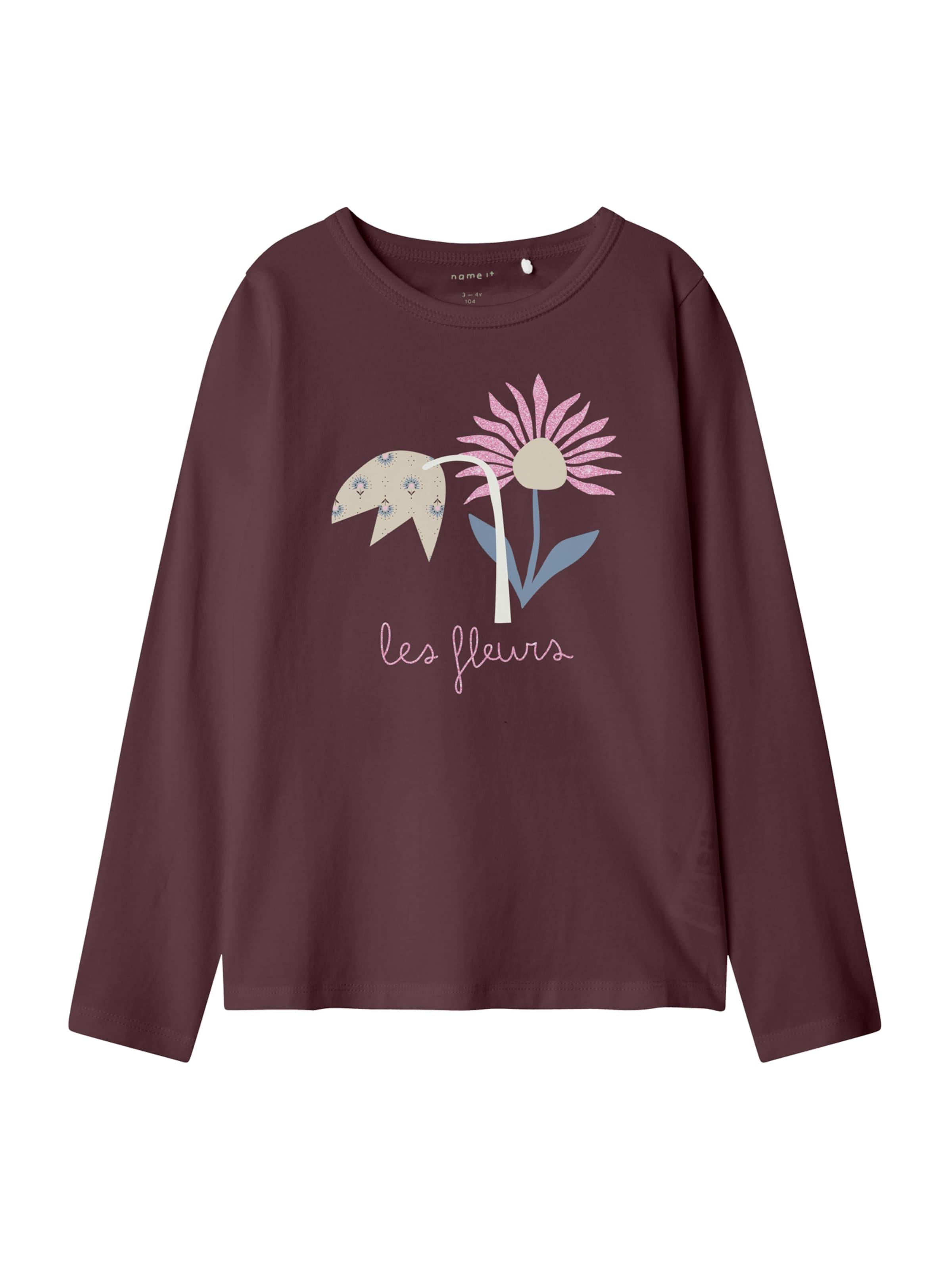 sarkans NAME IT T-Krekls 'NMFOSLINA': no priekšpuses