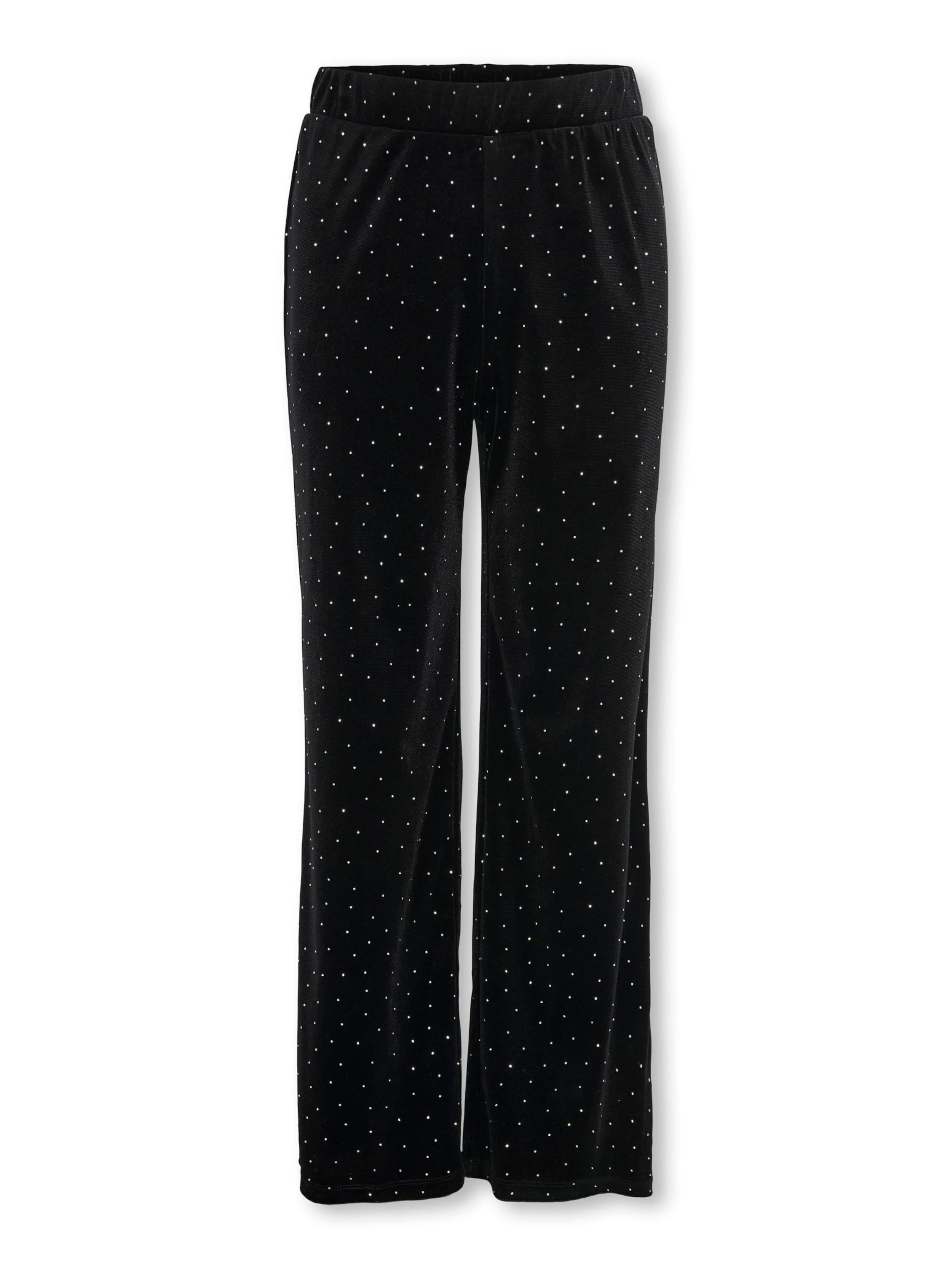 ONLY GIRLS Wide leg Pants 'KOGVella' in Black: front