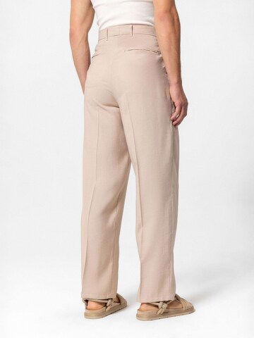 Antioch Loosefit Bandplooibroek 'Ermanno' in Beige