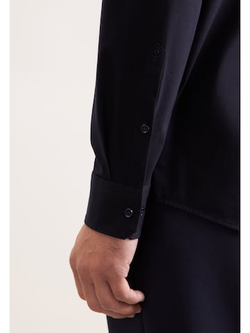 SEIDENSTICKER Slim fit Business shirt 'Schwarze Rose' in Black