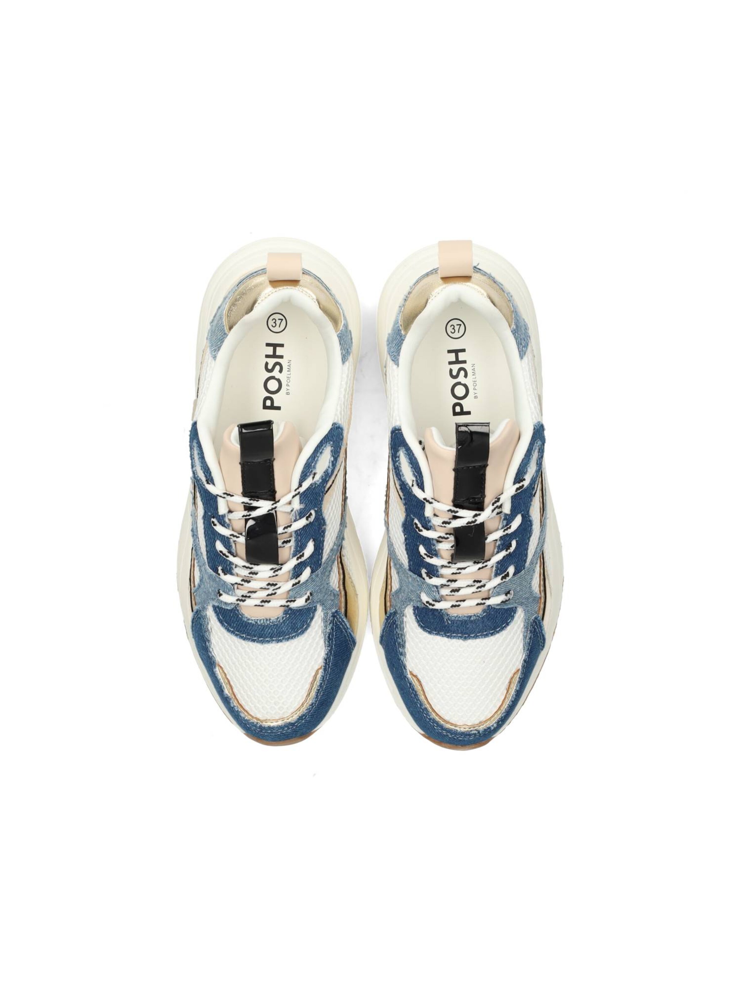 POSH by Poelman Platform trainers 'Kae' in Blue