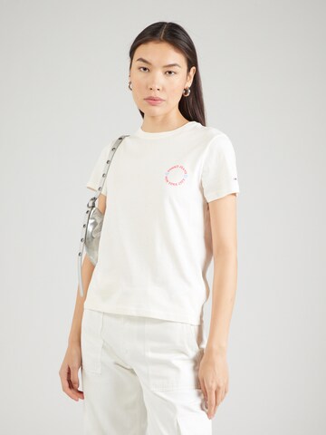 Maglietta 'NYC' di Tommy Jeans in bianco: frontale
