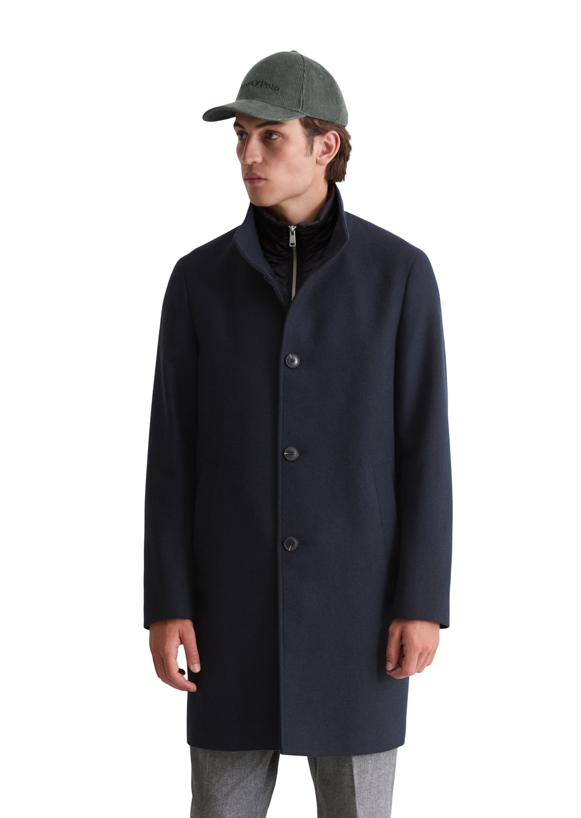 Marc O'Polo Between-seasons coat in Blue: front