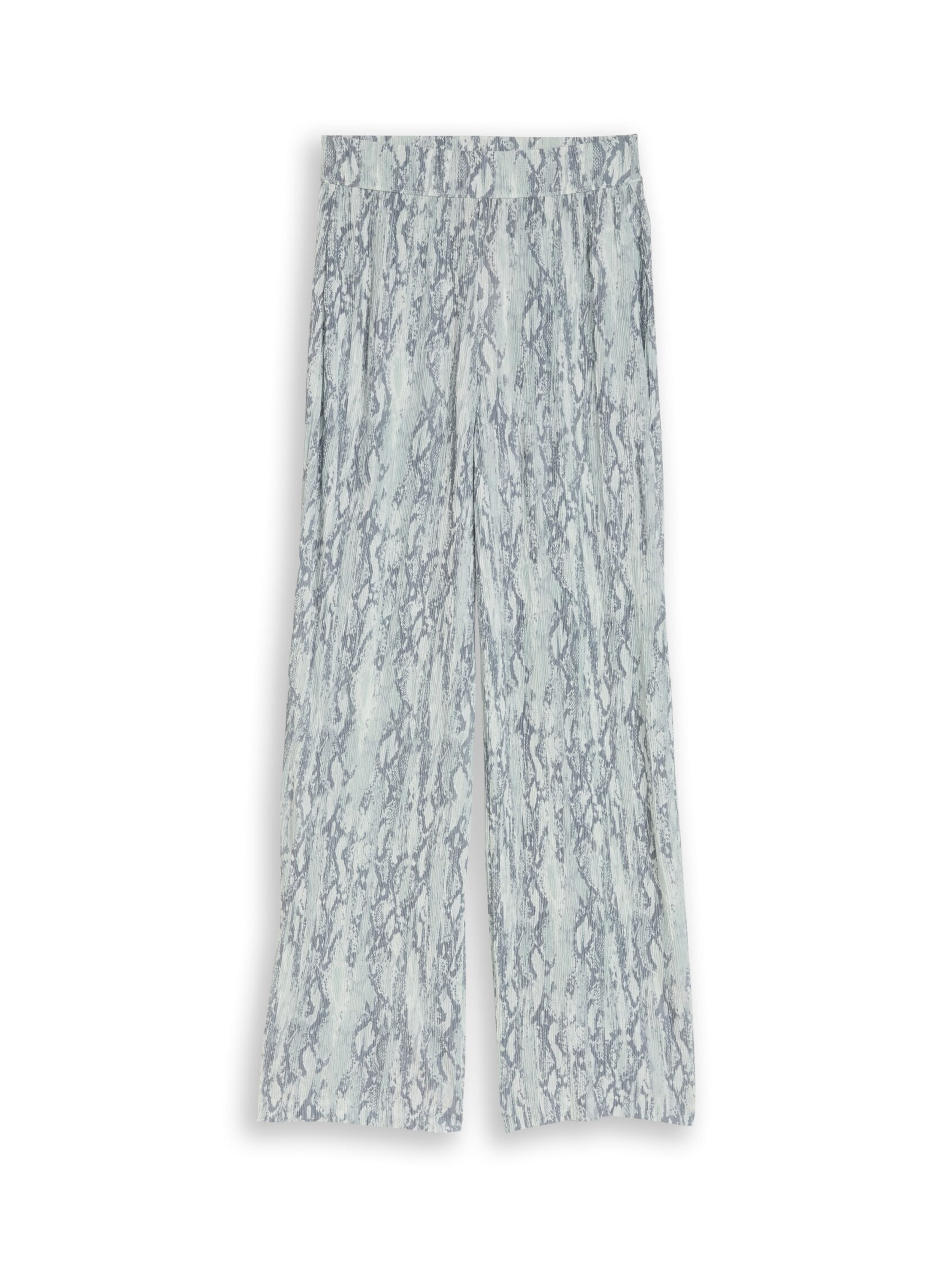 TOM TAILOR DENIM Wide leg Trousers in Grey: front