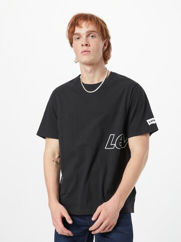 LEVI'S ® Тениска 'Relaxed Fit Tee' в черно: отпред