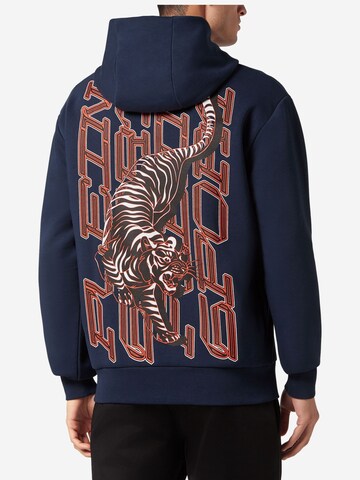 Plein Sport Sweatshirt 'Tiger' in Blue: front