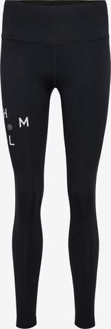 Hummel Skinny Workout Pants in Black: front