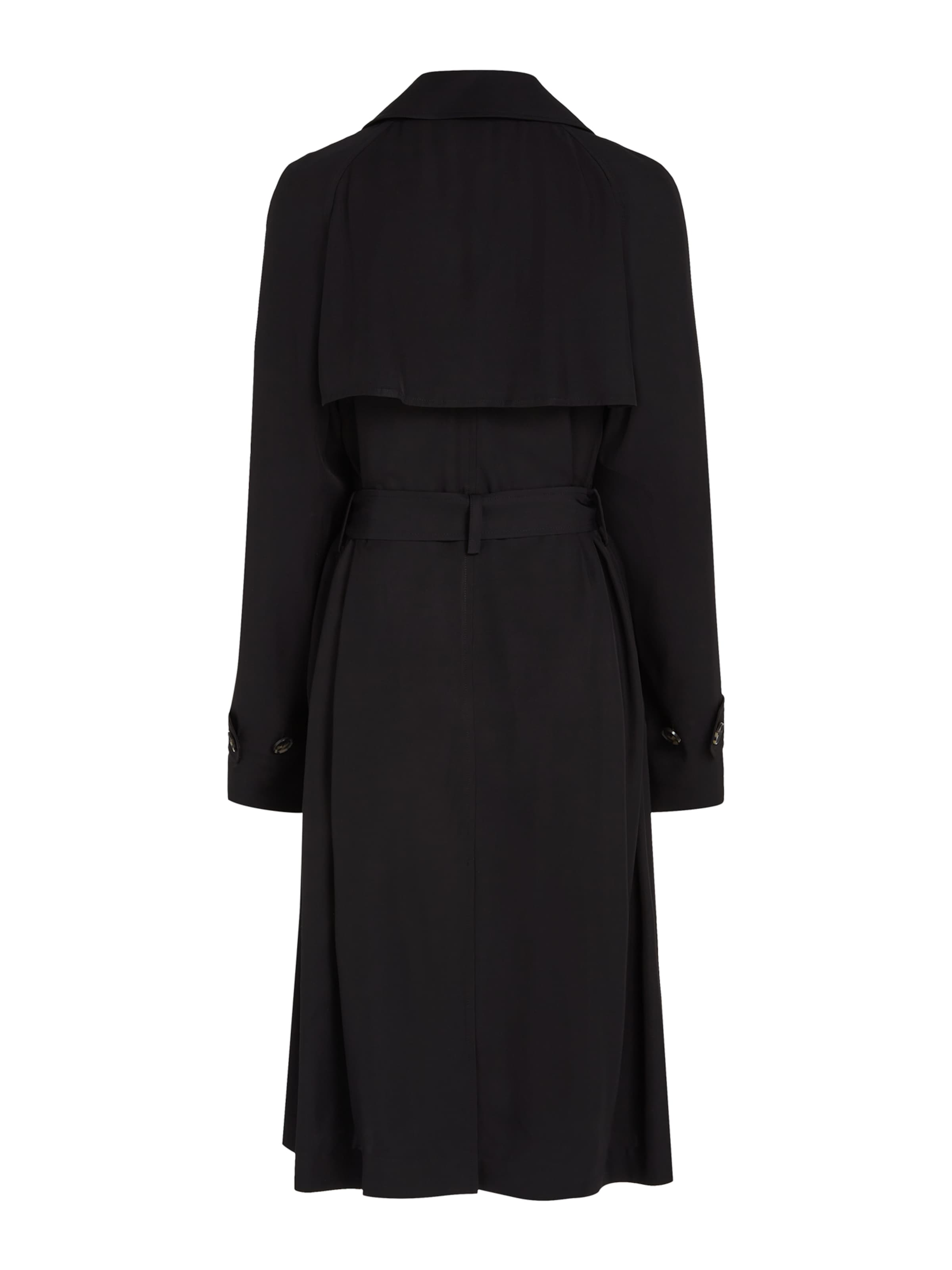 TOMMY HILFIGER Prechodný kabát 'ESSENTIAL FLUID TRENCH' - Čierna