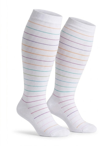 Millo Knee High Socks 'Wide Comfort' in White: front