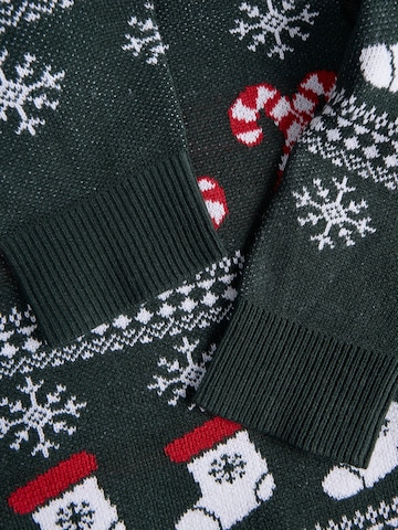zaļš JACK & JONES Džemperis 'JJXmas Santa'