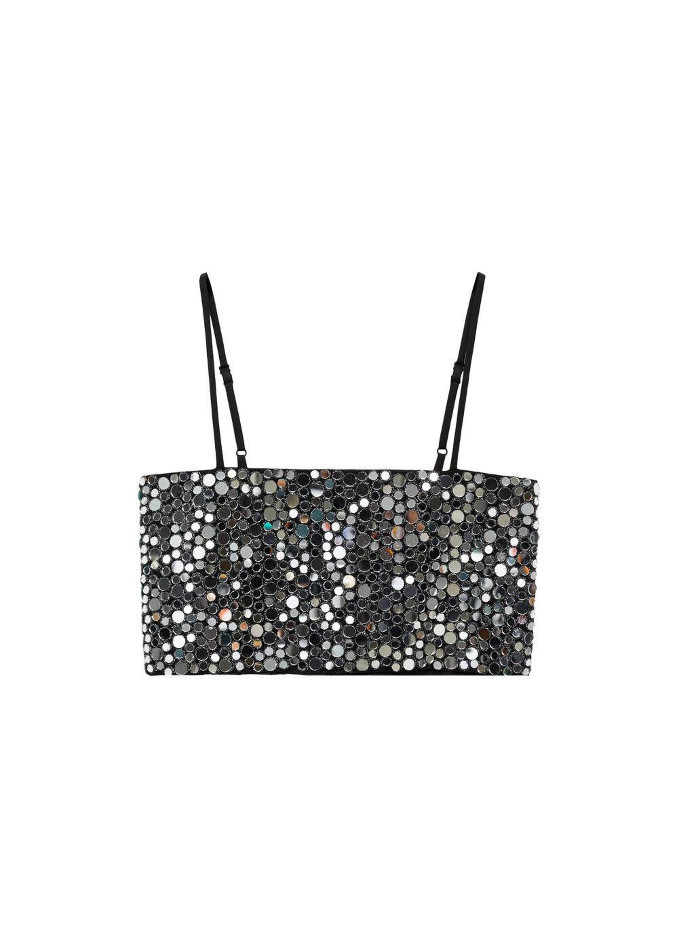 MANGO Top 'Toctoc' in Grau: Vorderseite
