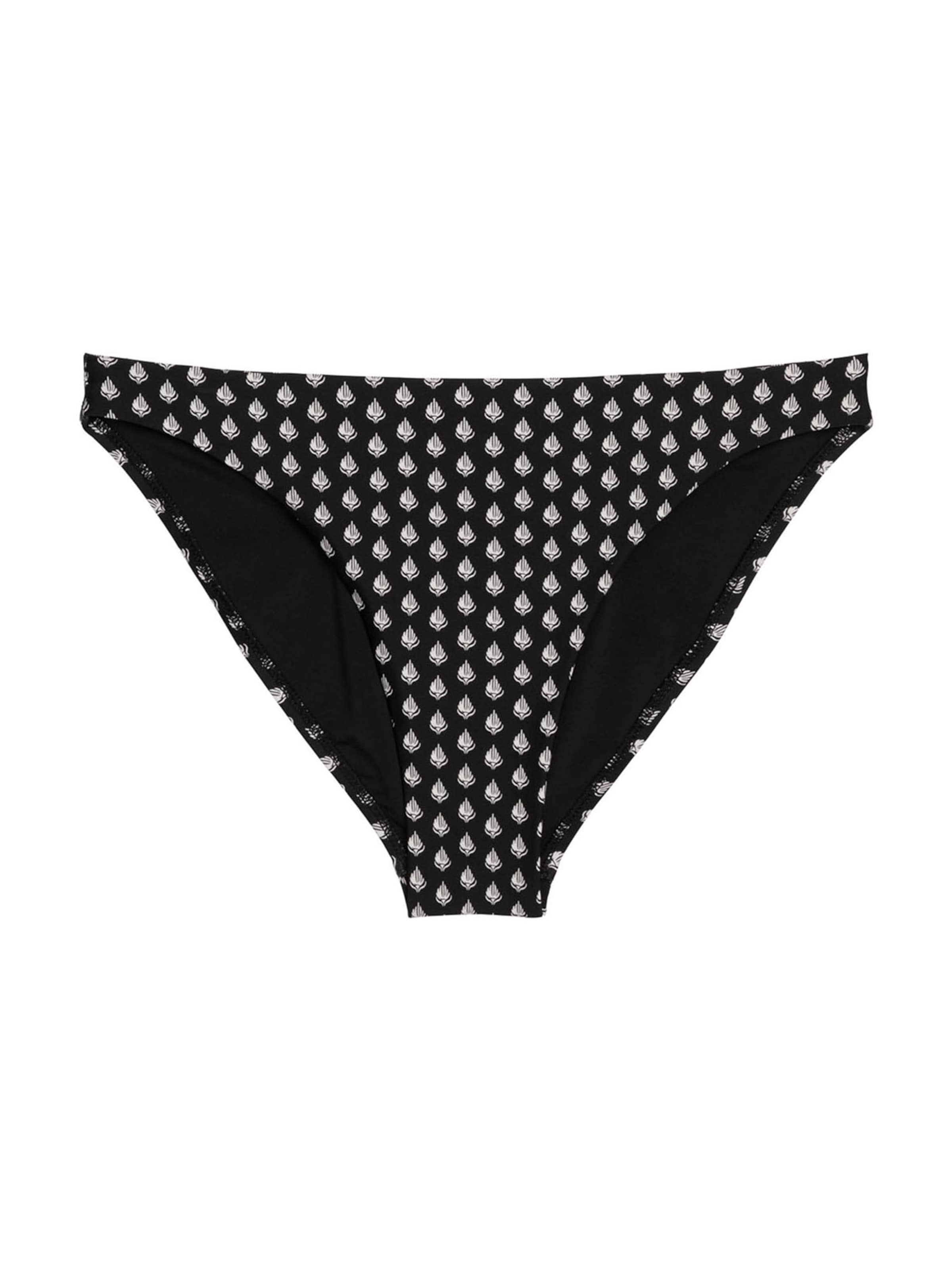 Marc O'Polo Bikini bottom ' Palm Border Geo ' in Black: front