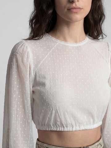 Blouse folklorique 'Kaktus' SPIETH & WENSKY en blanc