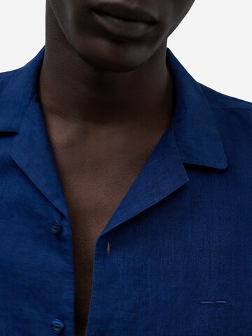 Adolfo Dominguez Comfort fit Button Up Shirt in Blue