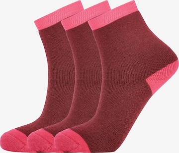 ZigZag Athletic Socks 'Lime' in Red: front