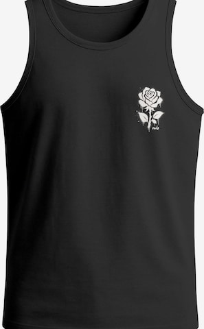 Neverless Shirt 'Graffiti Rose' in Black: front