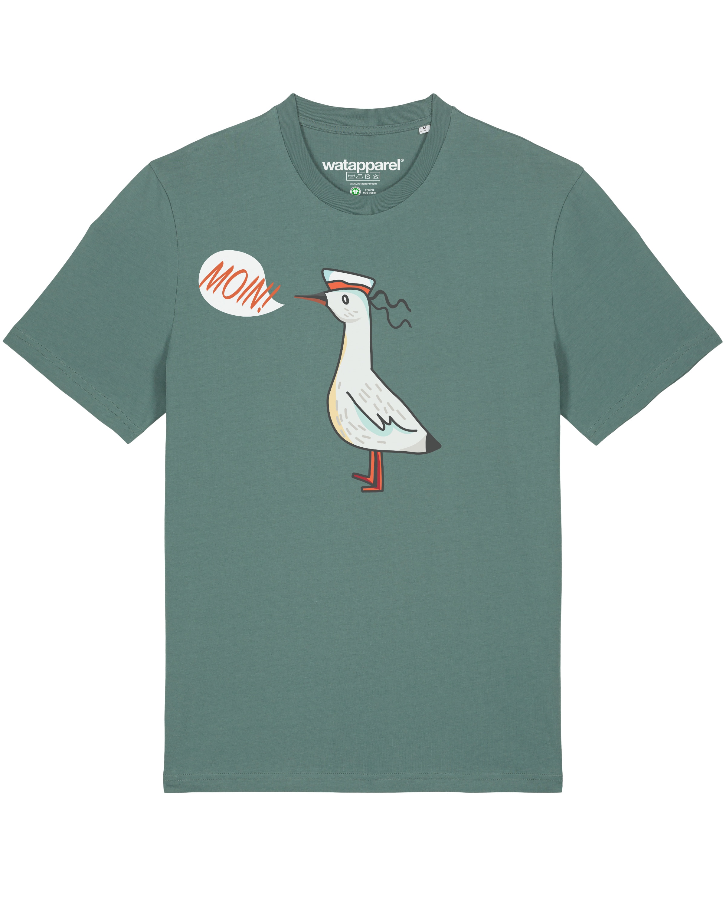 T-Shirt Watapparel en vert : devant