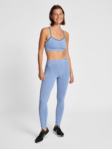 Hummel Skinny Workout Pants 'Ci' in Blue