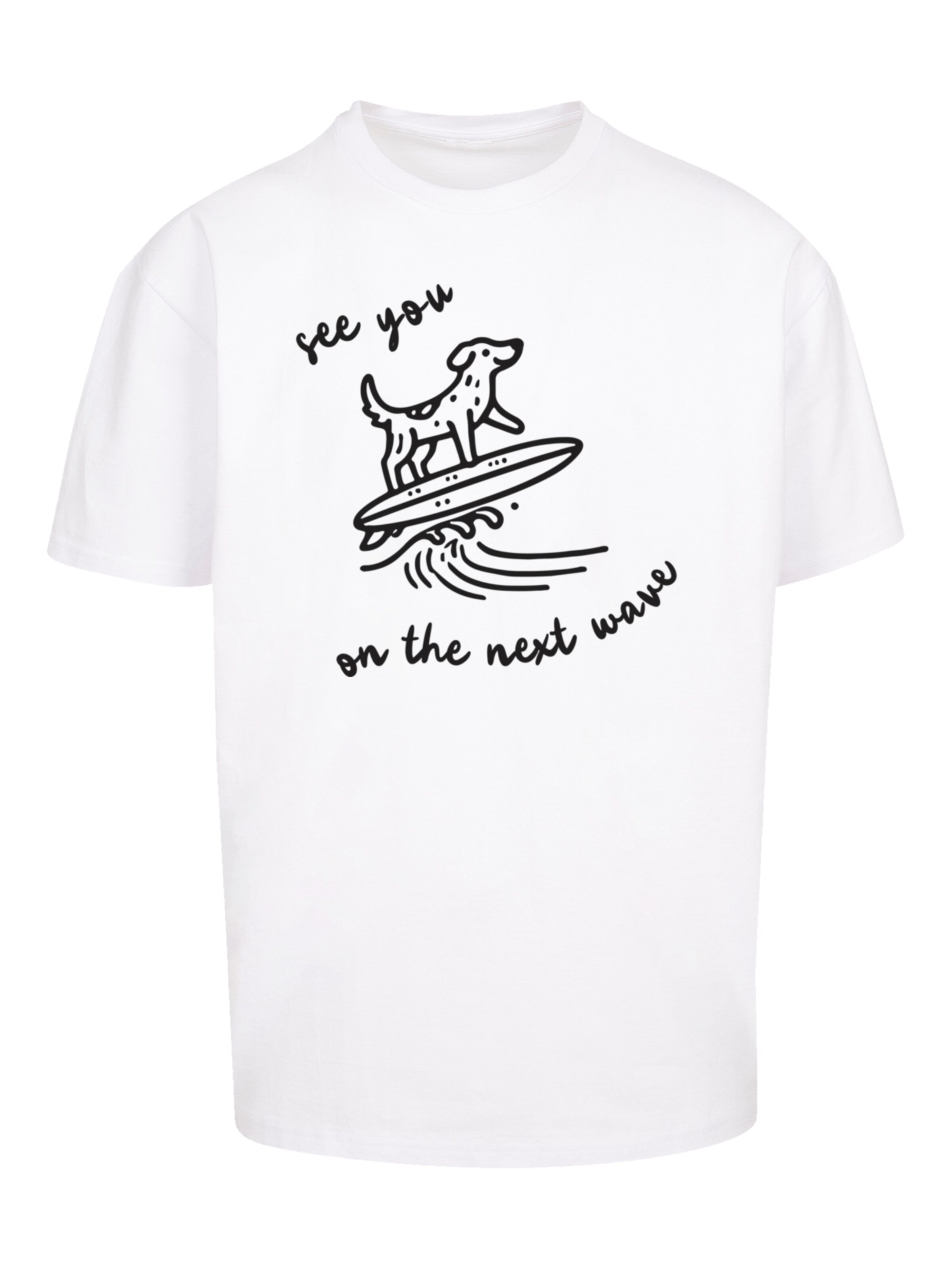 F4NT4STIC Shirt 'See You On The Next Wave' in Wit: voorkant