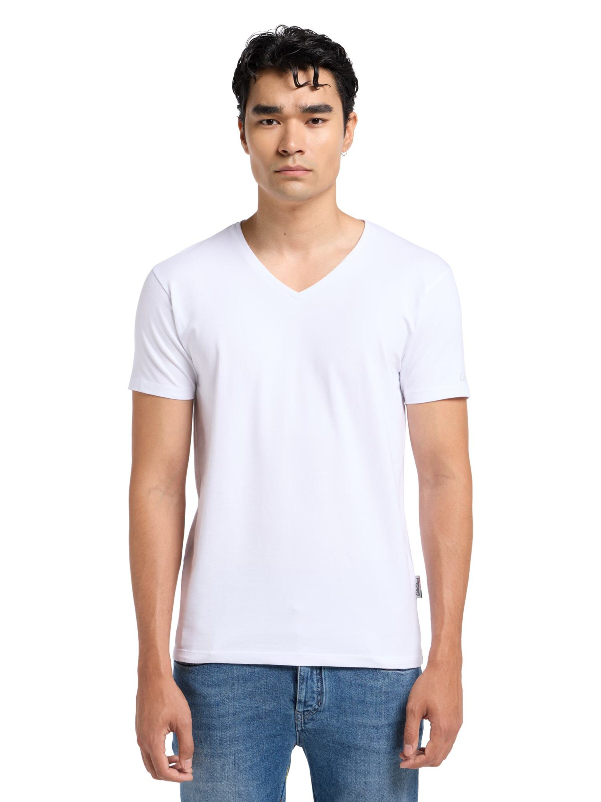 Carlo Colucci Shirt 'Cavalletti' in Wit: voorkant