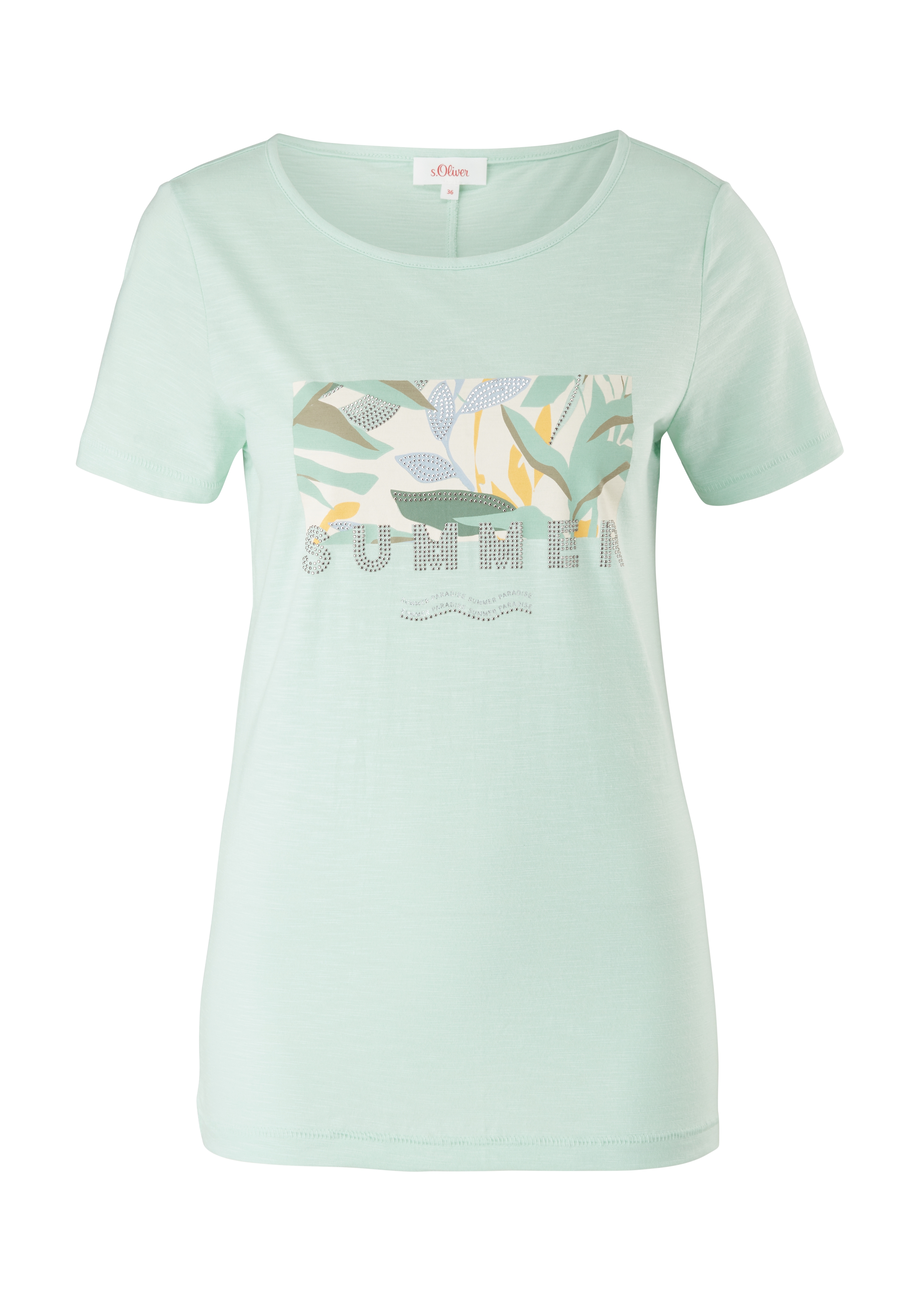 s.Oliver T-Shirt in Mint, Smaragd 