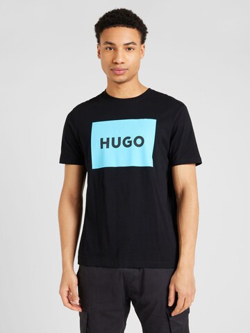 HUGO - Camiseta 'Dulive222' en negro: frente