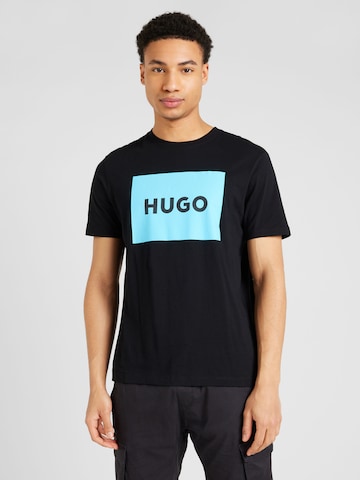 HUGO Red - Camisa 'Dulive222' em preto: frente