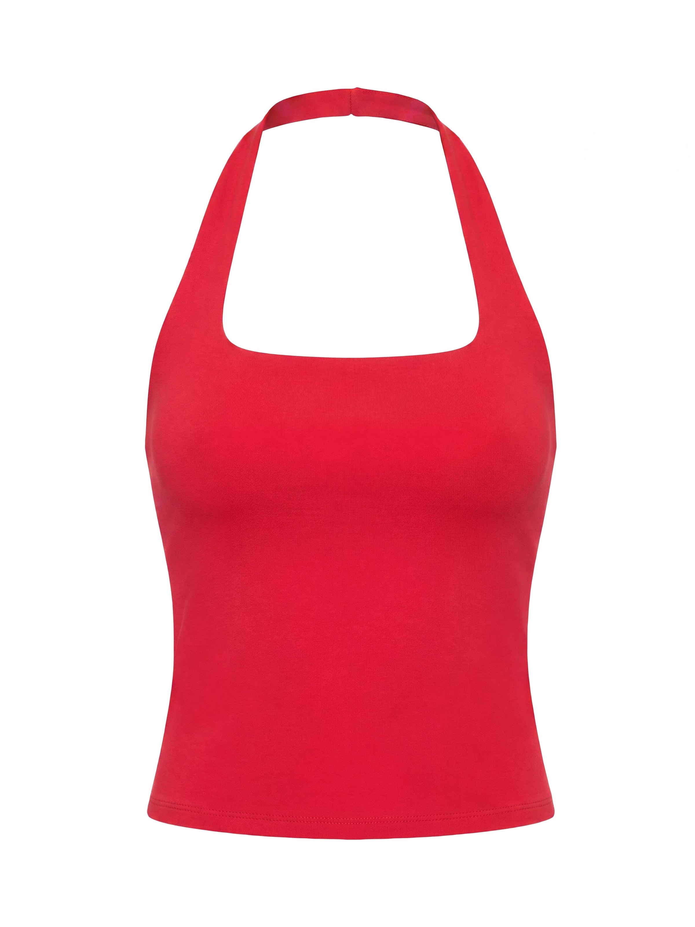 dayr Sports top 'Halter Tank' in Red: front