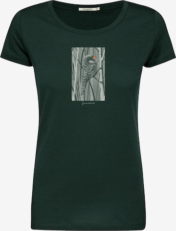 GREENBOMB Shirt 'Animal Sparrow Grass' in Groen: voorkant