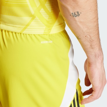 ADIDAS PERFORMANCE Regular Workout Pants 'Tiro 24' in Yellow