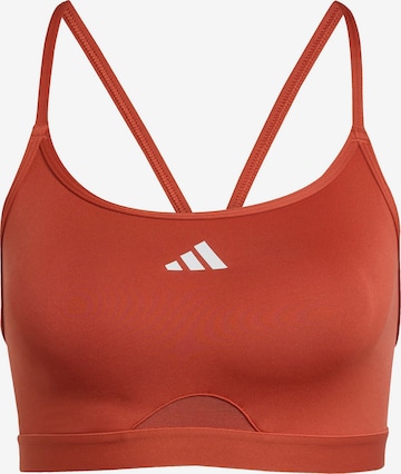 ADIDAS PERFORMANCE Спортивный бюстгальтер 'Aeroreact' в Оранжевый: спереди