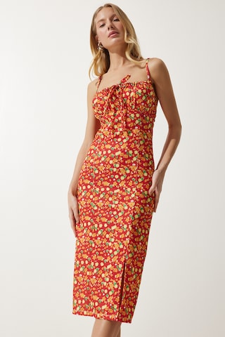 Happiness İstanbul Καλοκαιρινό φόρεμα σε πορτοκαλί: μπροστά