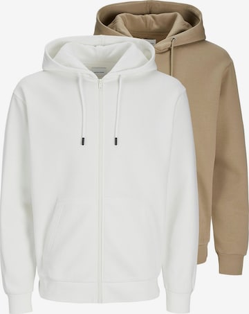JACK & JONES Sweatjacke 'Bradley' in Beige: Vorderseite