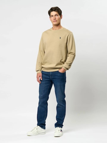 U.S. POLO ASSN. Sweatshirt 'Hugo' in Beige