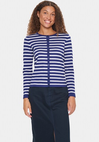 SAINT TROPEZ Strickjacke in Blau: Vorderseite