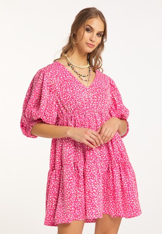 Robe IZIA en rose : devant