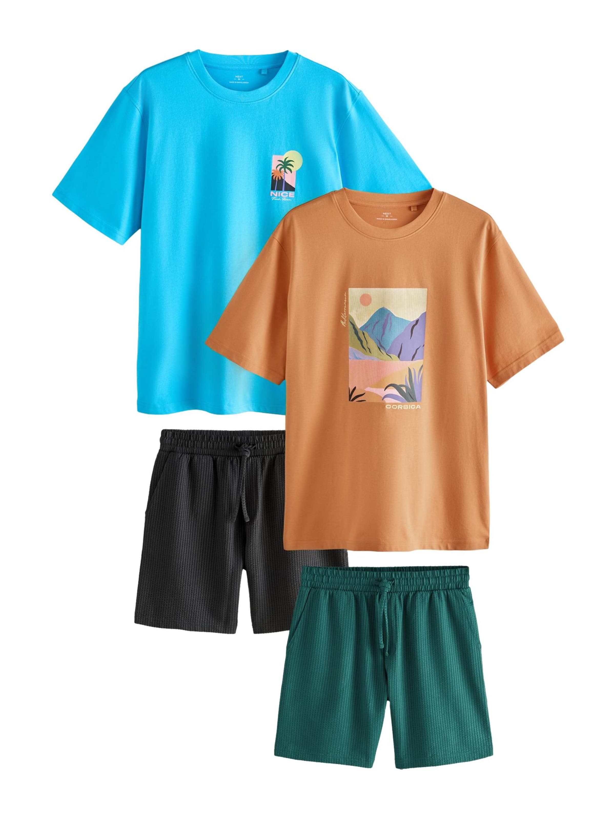 Pyjama court Next en bleu : devant