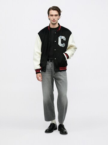 Carlo Colucci Φθινοπωρινό και ανοιξιάτικο μπουφάν 'Faye' σε μαύρο