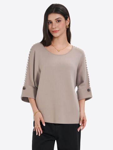 Pull-over Imily Bela en beige : devant