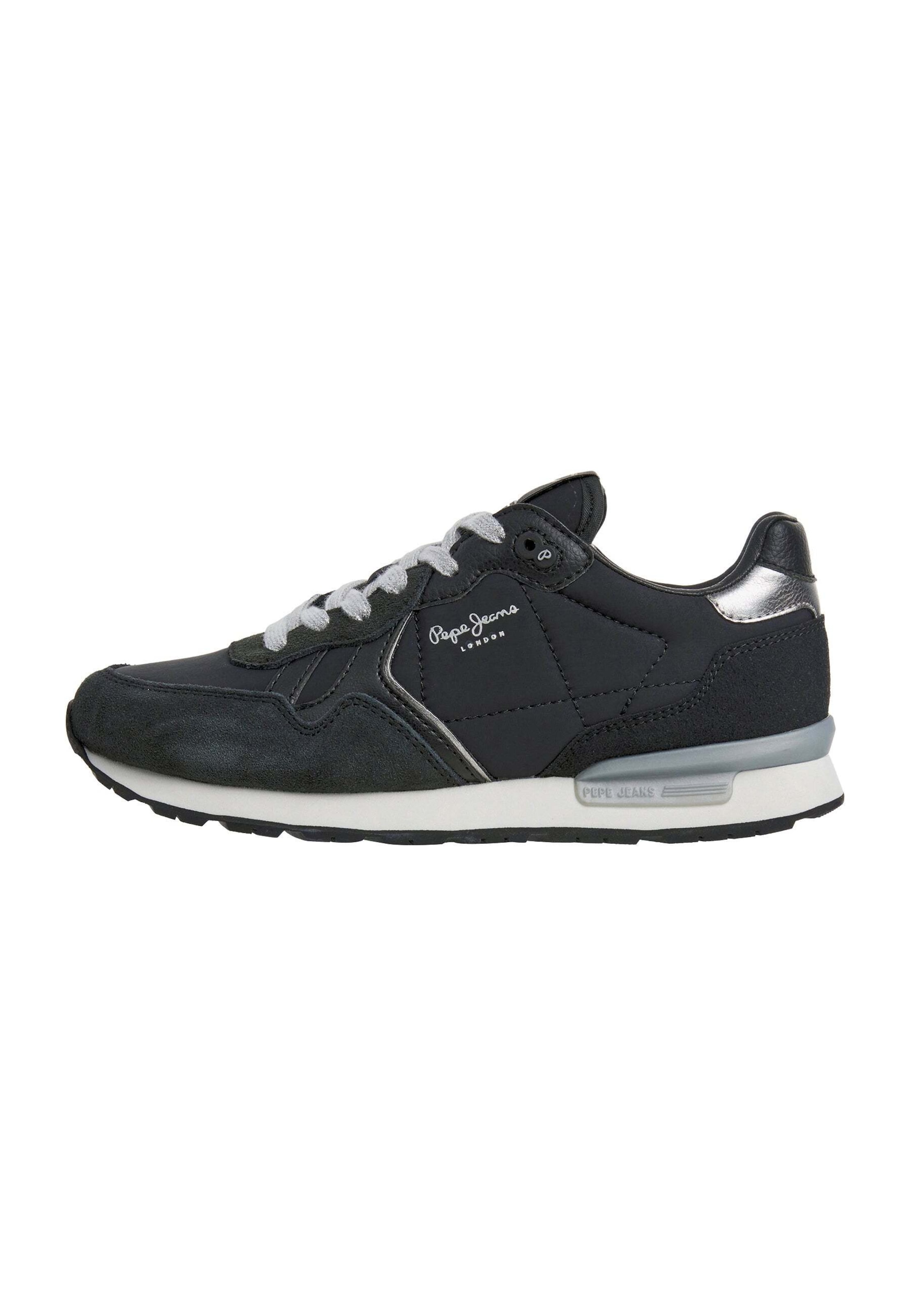 Sneaker bassa 'Brit Elite' di Pepe Jeans in nero: frontale