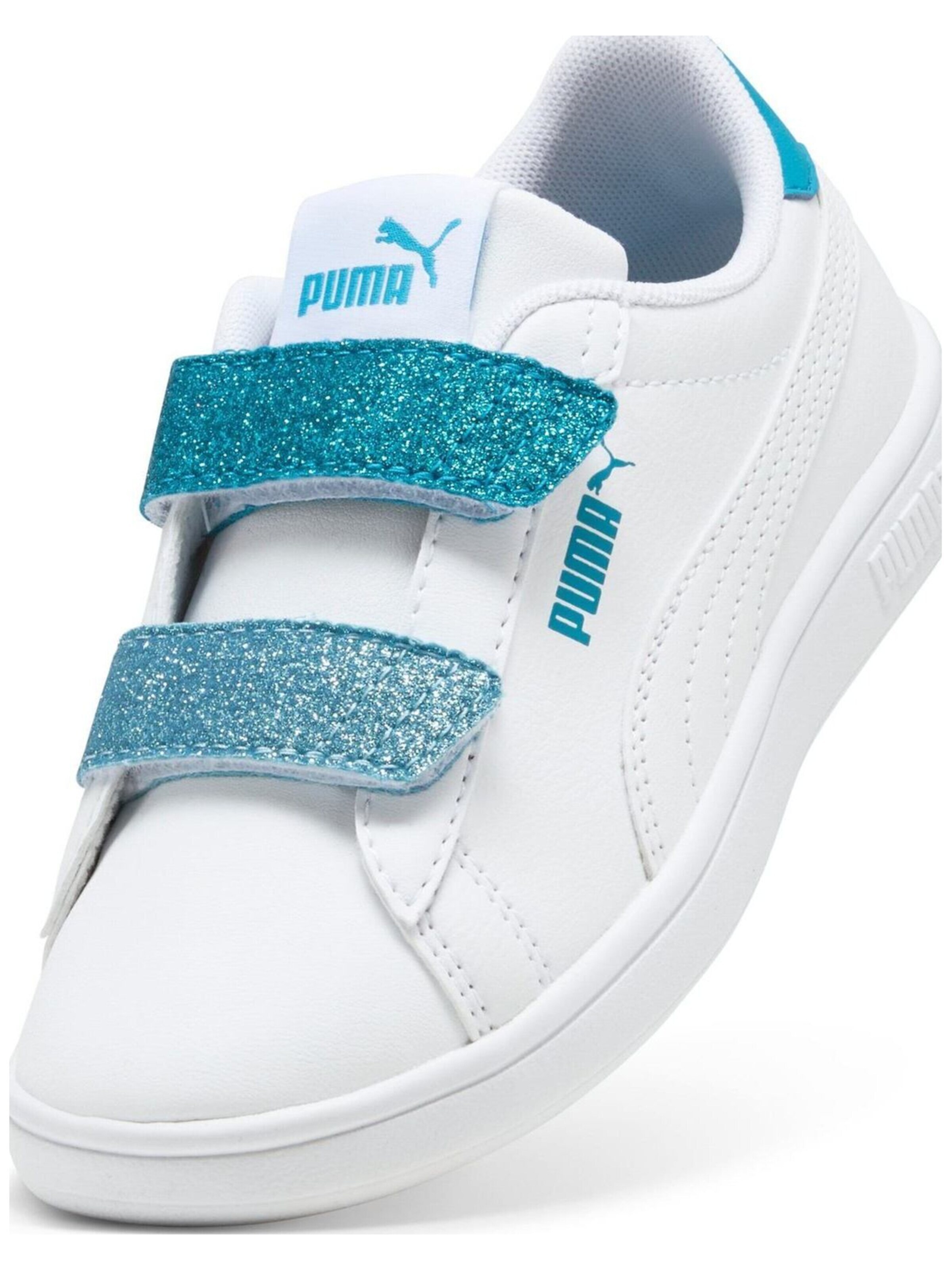 PUMA Sportschoen 'Puma Smash 3.0 L Glitter Velcro V Ps Pum' in Wit