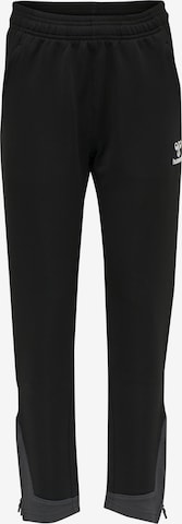Hummel Regular Workout Pants 'Lead' in Black: front