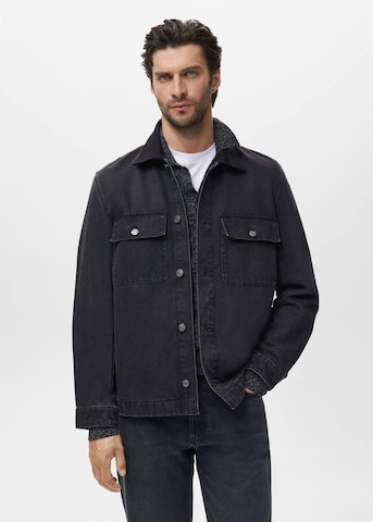 MANGO MAN Übergangsjacke 'Lithia' in Schwarz: Vorderseite